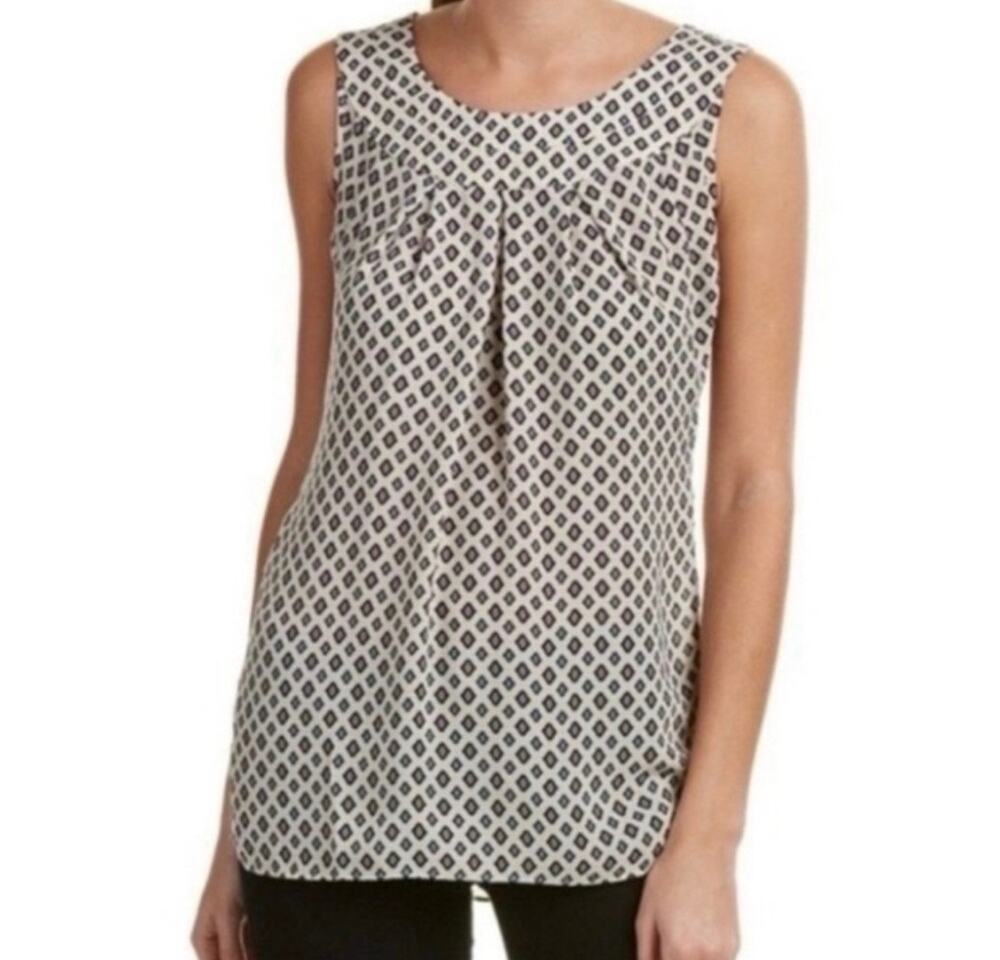 Cabi Cleo Foulard Diamond Print Sleeveless Top